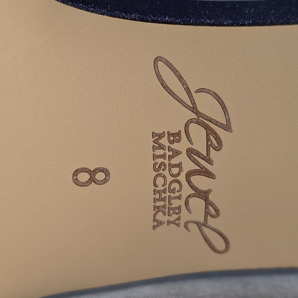 JEWEL BADGLEY MISCHKA NAVY RHINESTONE PEEP TOE ANKLE STRAP BLOCK HEEL 8 - Picture 12 of 15